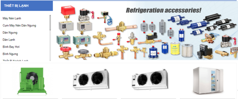 Thiết bị, phụ kiện kho lạnh