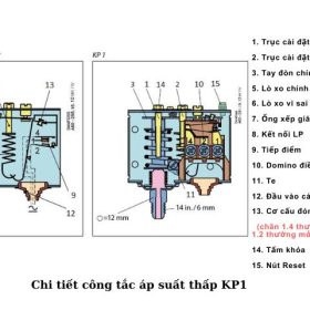 Sơ đồ công tắc áp suất thấp